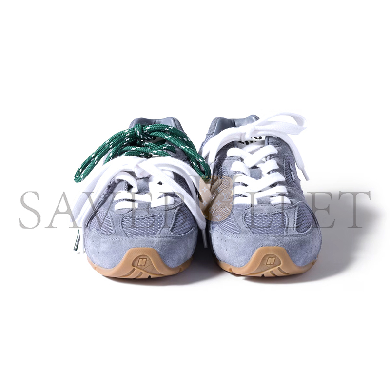 MIU MIU X NEW BALANCE 530 SL METALLIC LEATHER AND MESH SNEAKERS 5E165E
